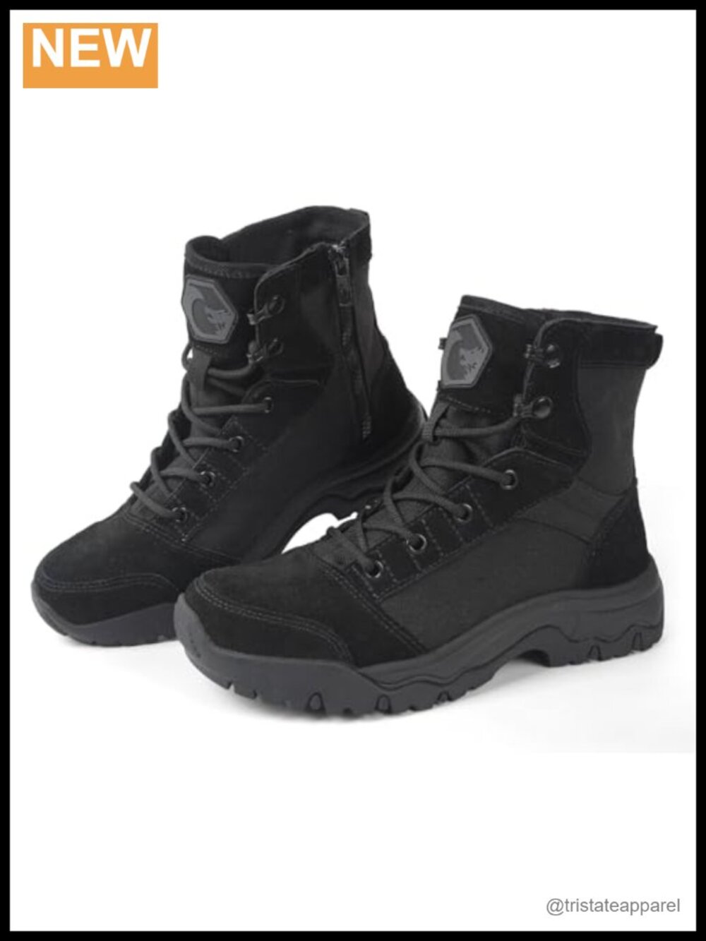 Women's 6-Inch Lightweight Tactical Combat Boots - Side Zip Military Hiking